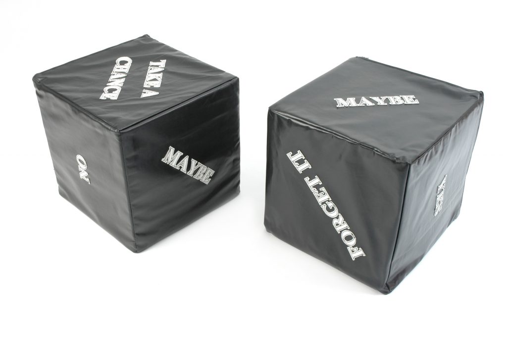 Black Lucky dice seats x 2_Barley Massey_2008